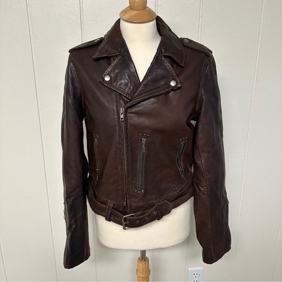 American Eagle Outfitters Jackets & Blazers - Brown Leather Women's Jacket